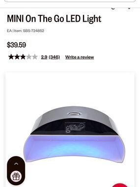 Gelish MINI On The Go LED Light - Gray/Black